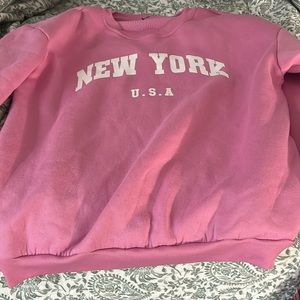SHEIN pink New York crewneck